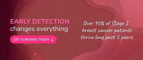 Early detection changes everything — over 90% of Stage I breast cancer patients thrive long past 5 years.